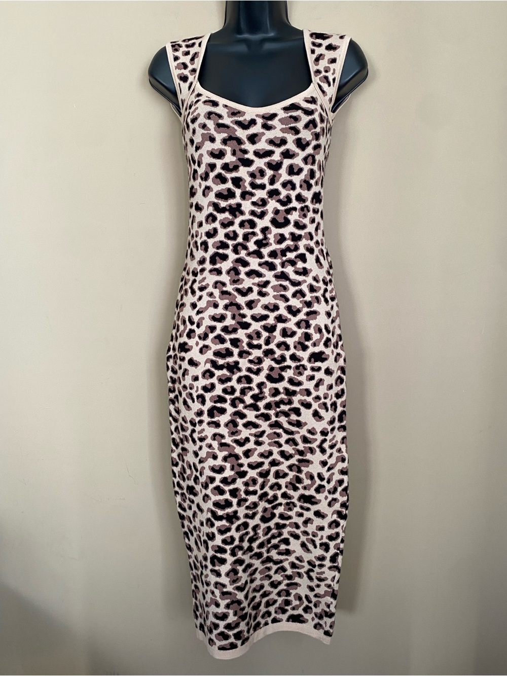 Fashion Nova Leopard-Print Leona Sweater Midi Dress